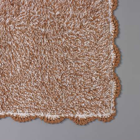 Коврик Доляна для ванной «Тэя» 50×80 см 100% хлопок цвет бежевый