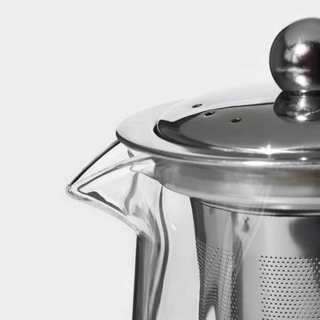 Заварочный чайник MAGISTRO стеклянный с металлическим ситом Magistro «Дарси» 750 мл