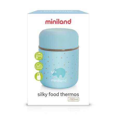 Термос Miniland для еды и жидкостей Silky Thermos Mini голубой 280 мл