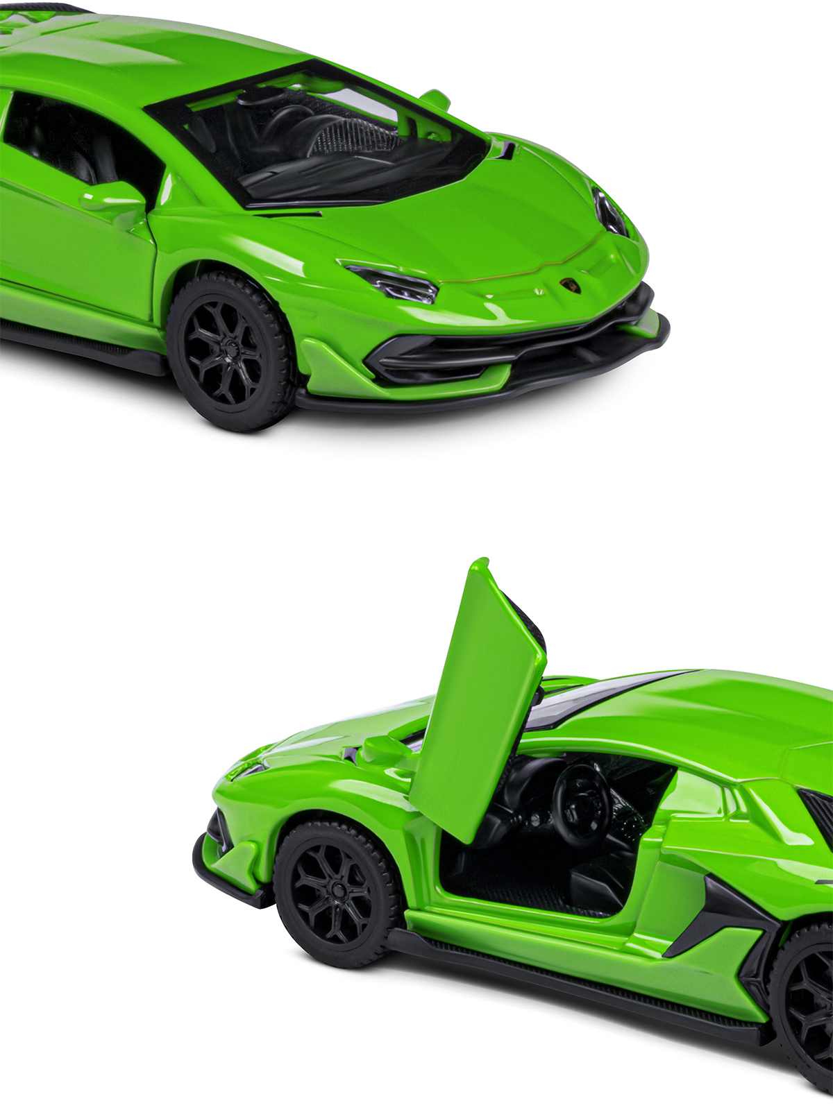 Автомобиль АВТОпанорама Lamborghini 1:43 зеленый JB1251218 - фото 7