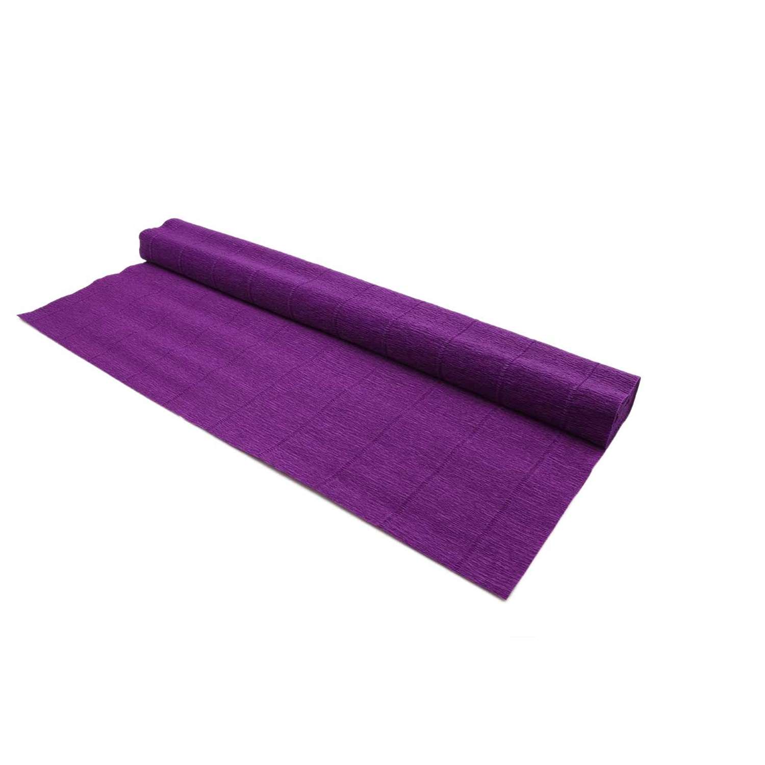 Бумага Айрис гофрированная креповая для творчества 50 см х 2.5 м 140 г фиолетовая - фото 3