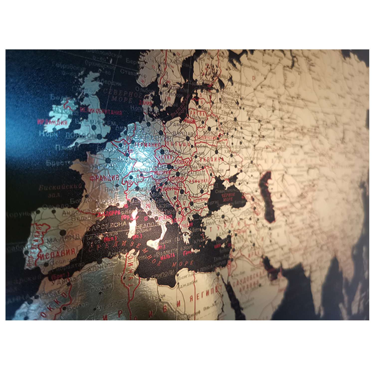 Карта мира РУЗ Ко Интерьерная. Политическая. Gold - фото 2