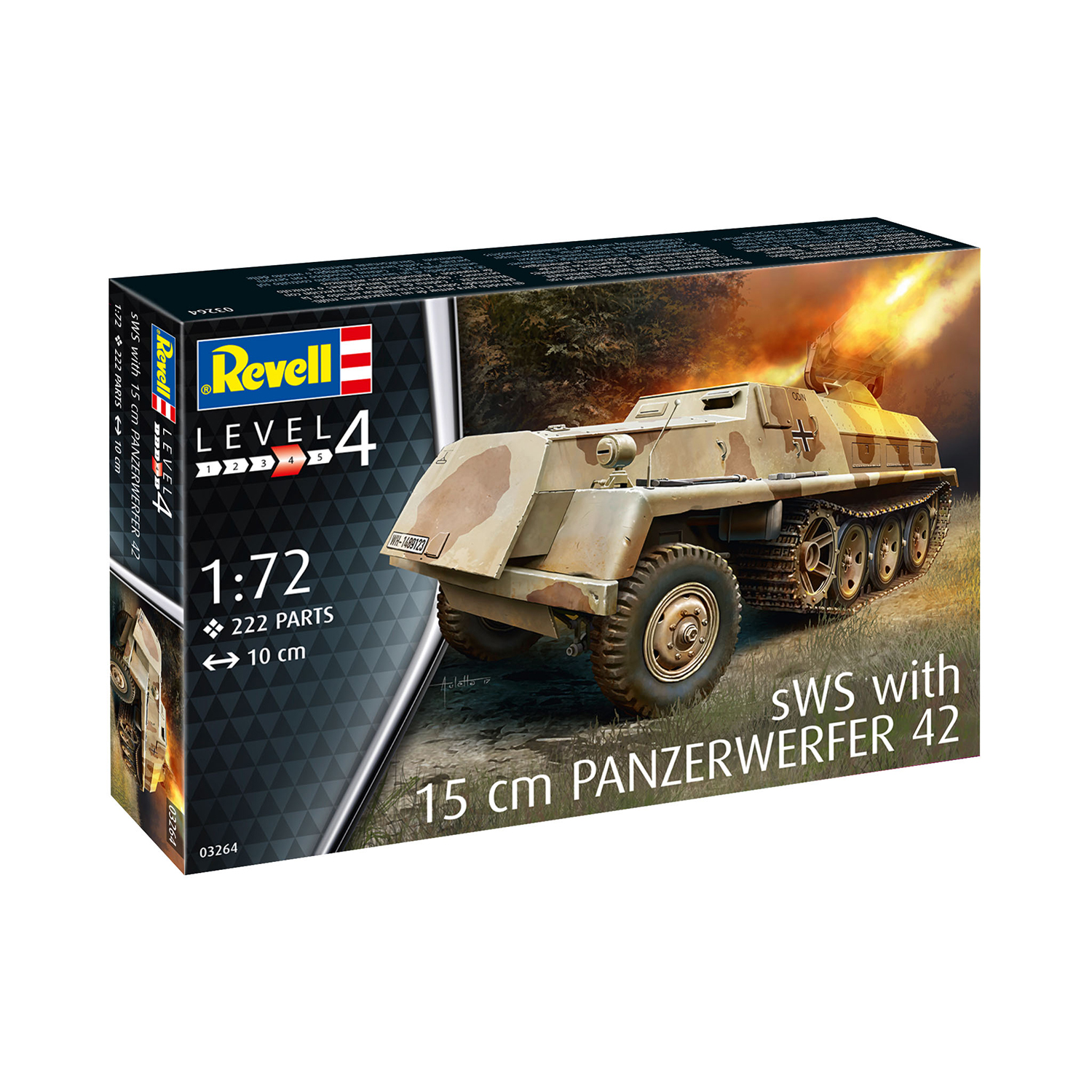 Сборная модель Revell Германская самоходная РСЗО периода Второй мировой войны Panzerwerfer 42 auf sWS 03264 - фото 4