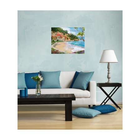 Картина по номерам Цветной Город у моря 40x50 см