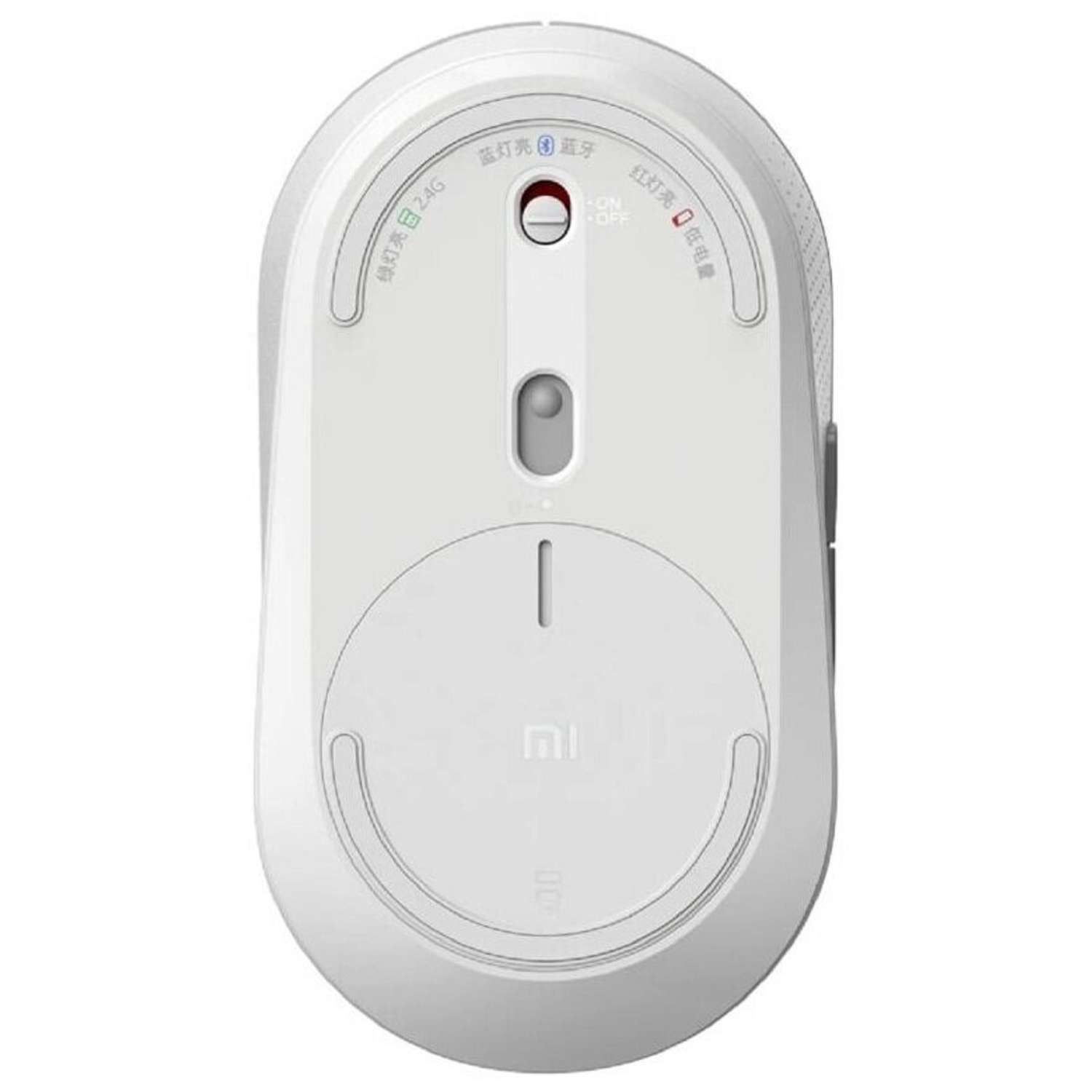 Мышь XIAOMI Mi Dual Mode Wireless Mouse Silent Edition беспроводная 1300 dpi usb белая - фото 3