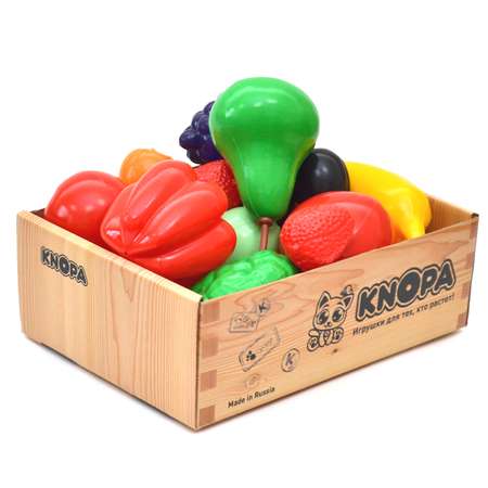 Игровой набор KNOPA Большой ящик Фрукты-овощи