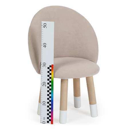 Стул-кресло Тутси детское на ножках для малышей светло-серый 34х34х59 см