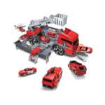 Игровой набор GRACE HOUSE трейлер с 6 машинками пожарная станция