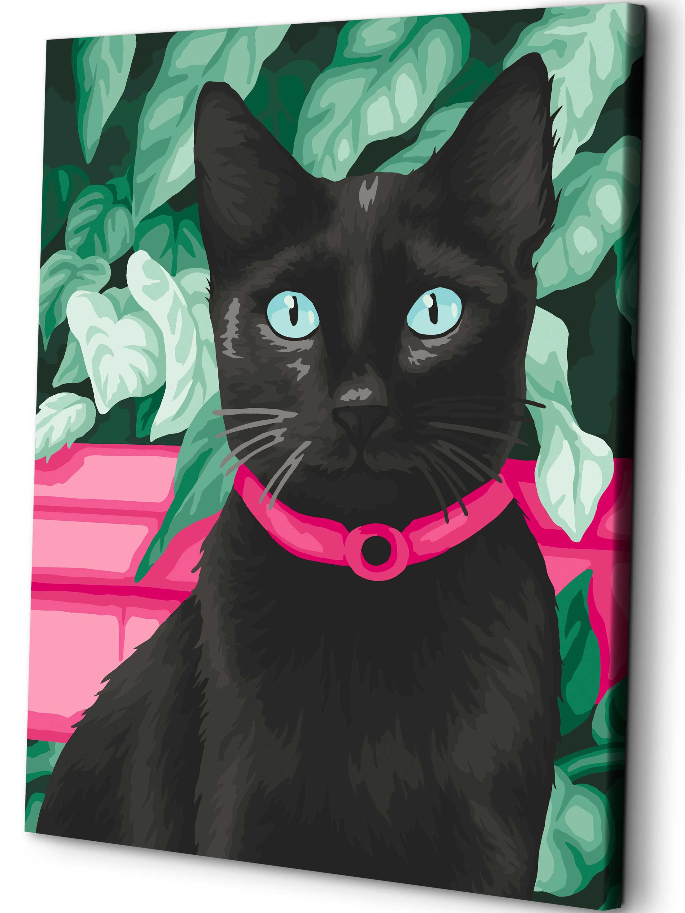Картина по номерам Art sensation холст на подрамнике 40х50 см Черный кот - фото 9