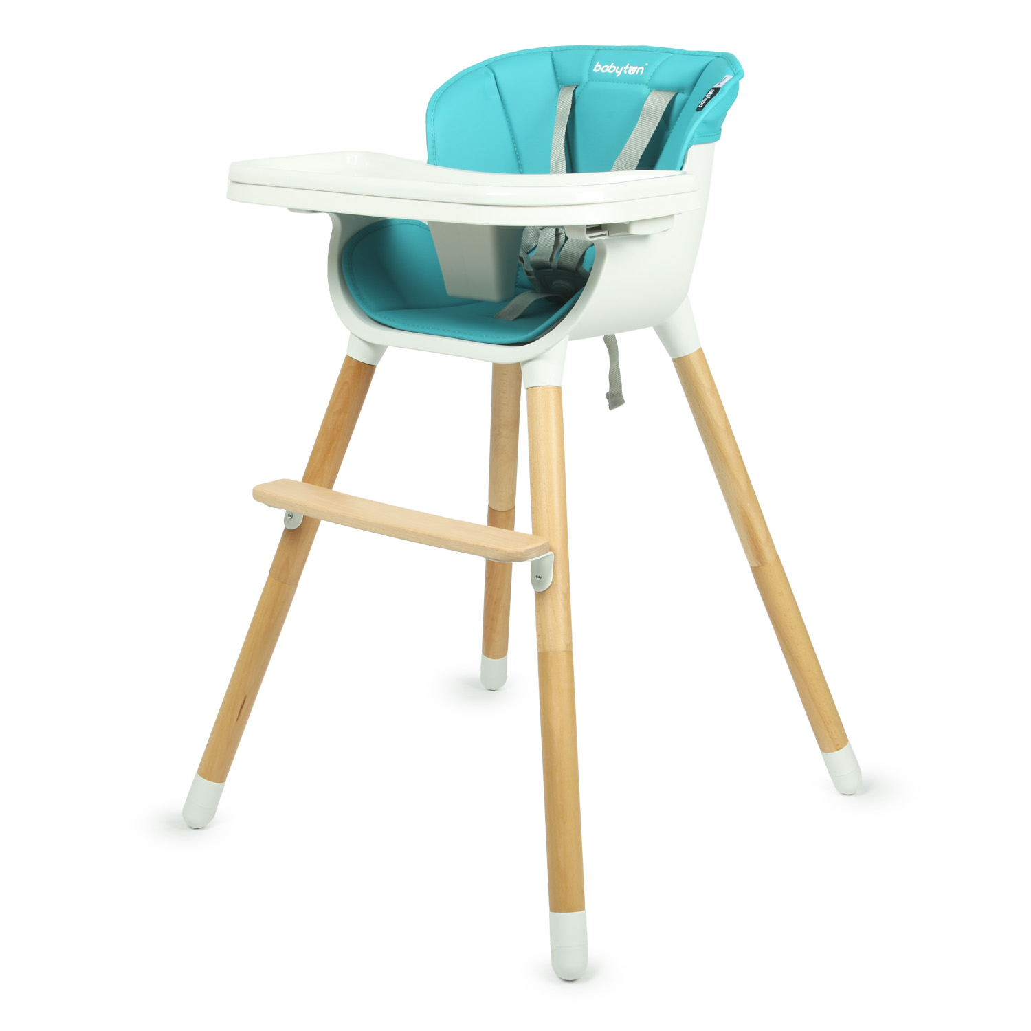 Стул для кормления Babyton Woody Turquoise - фото 1