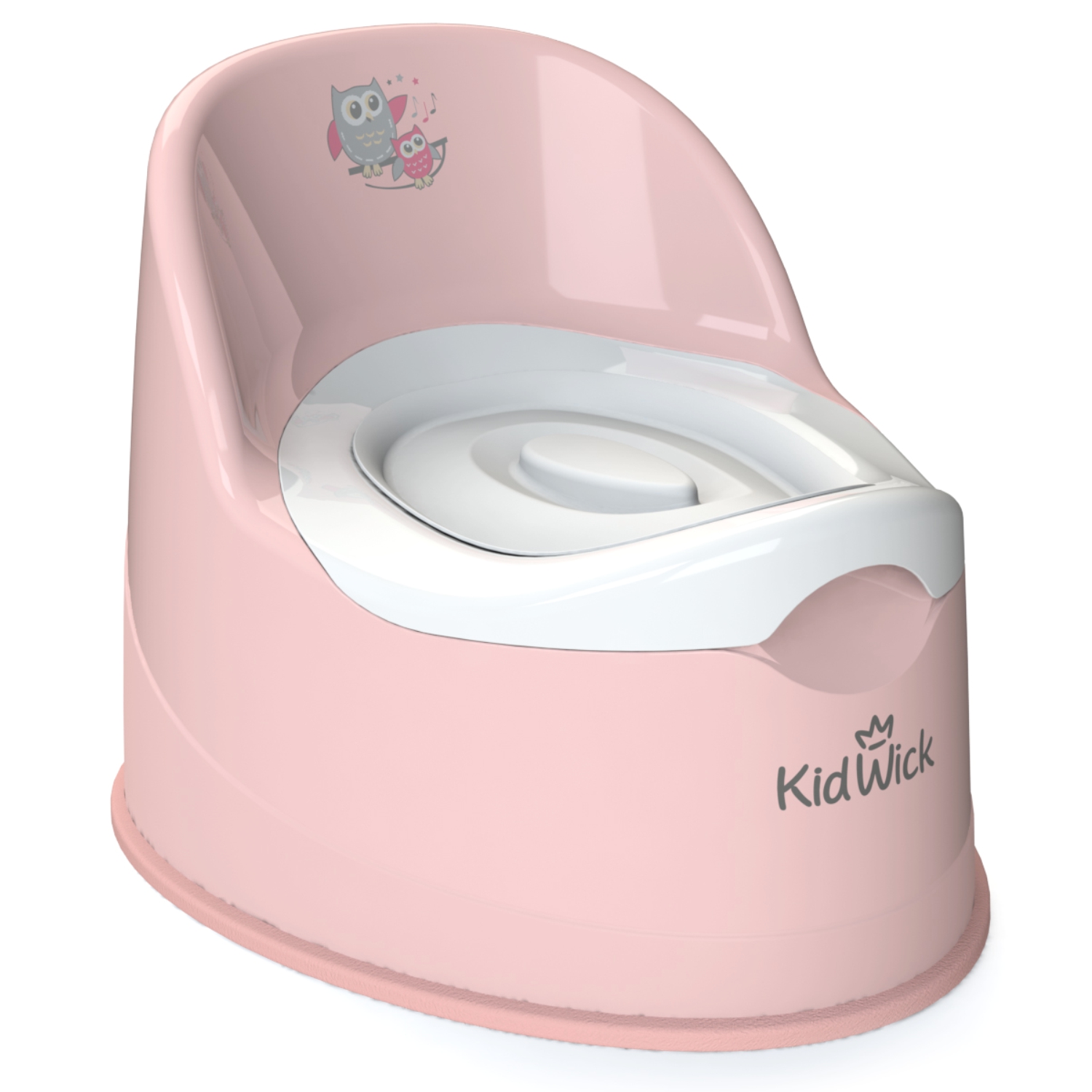 Горшок туалетный KidWick Гигант с крышкой Розовый-Темно-розовый - фото 1