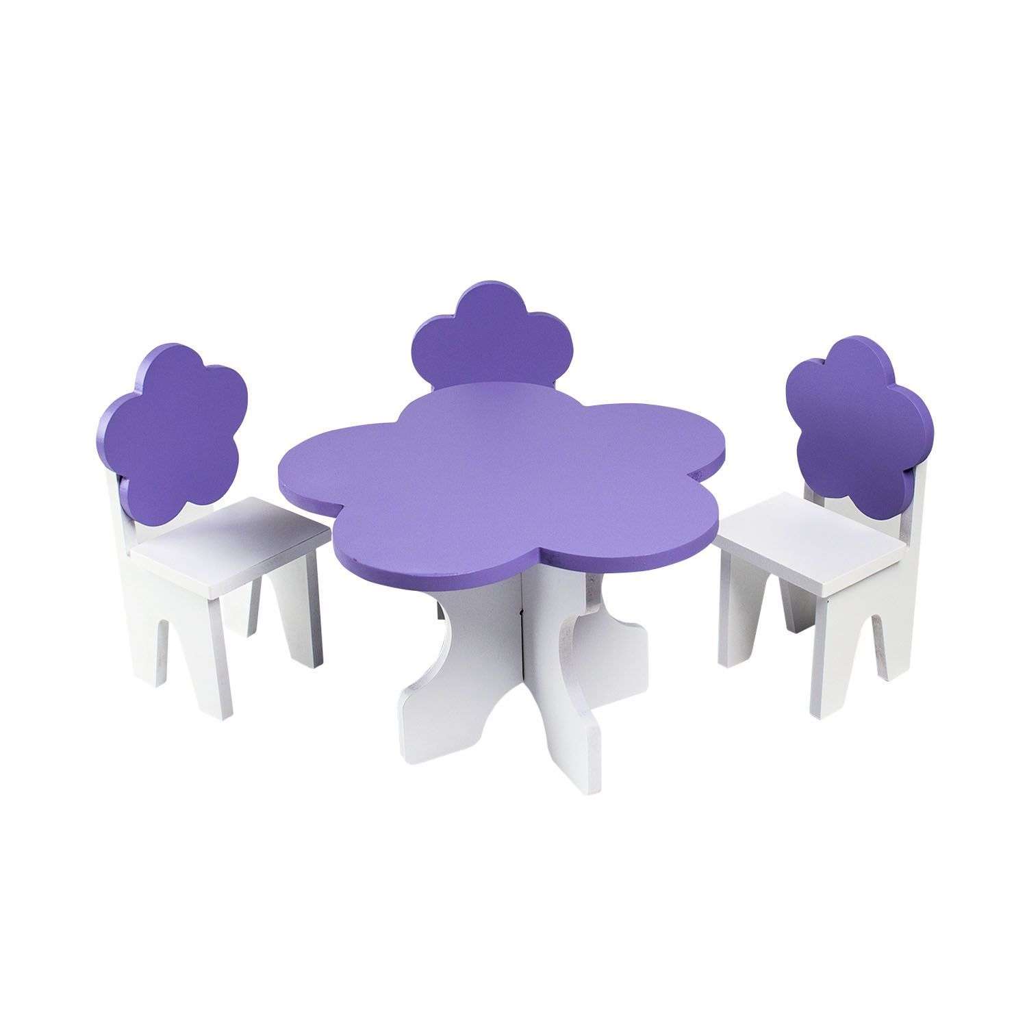 Мебель для куколй Paremo Цветок набор из 4предметов Белый-фиолетовый PFD120-45 PFD120-45 - фото 1