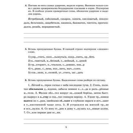 Рабочая тетрадь ИД Литера Все правила русского языка в тренировочных упражнениях с 5 по 6 классы