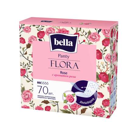 Ежедневные прокладки BELLA Panty Flora Rose с ароматом розы 70 шт