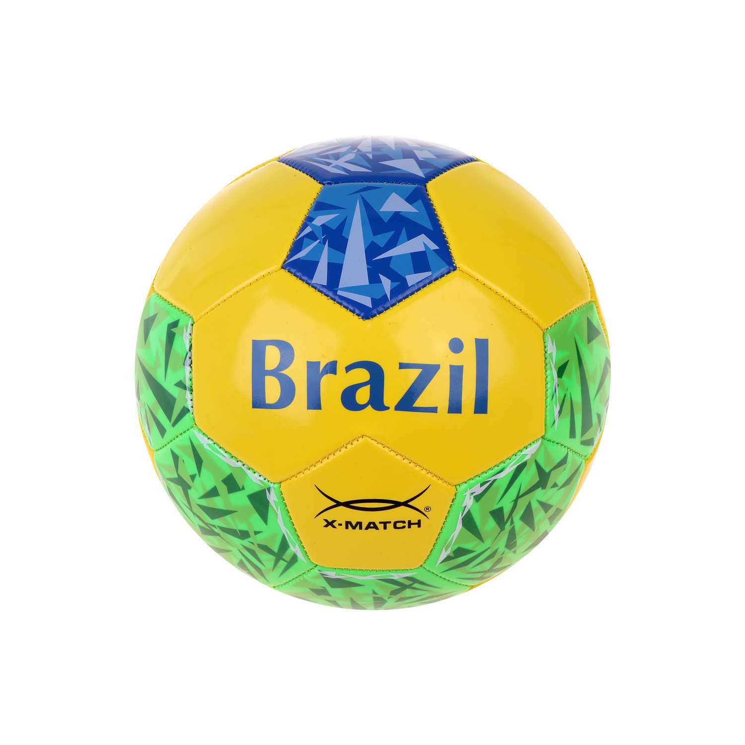Мяч футбольный X-Match Бразилия 1 слой PVC 1.8 мм. размер оф. № 5 350 гр. - фото 1