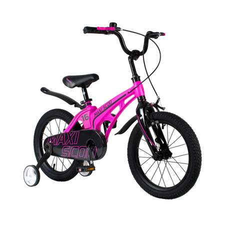 Детский двухколесный велосипед Maxiscoo Cosmic стандарт 16 розовый матовый