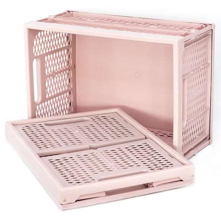 Ящик для игрушек Пеликан складной перфорированный розовая дымка