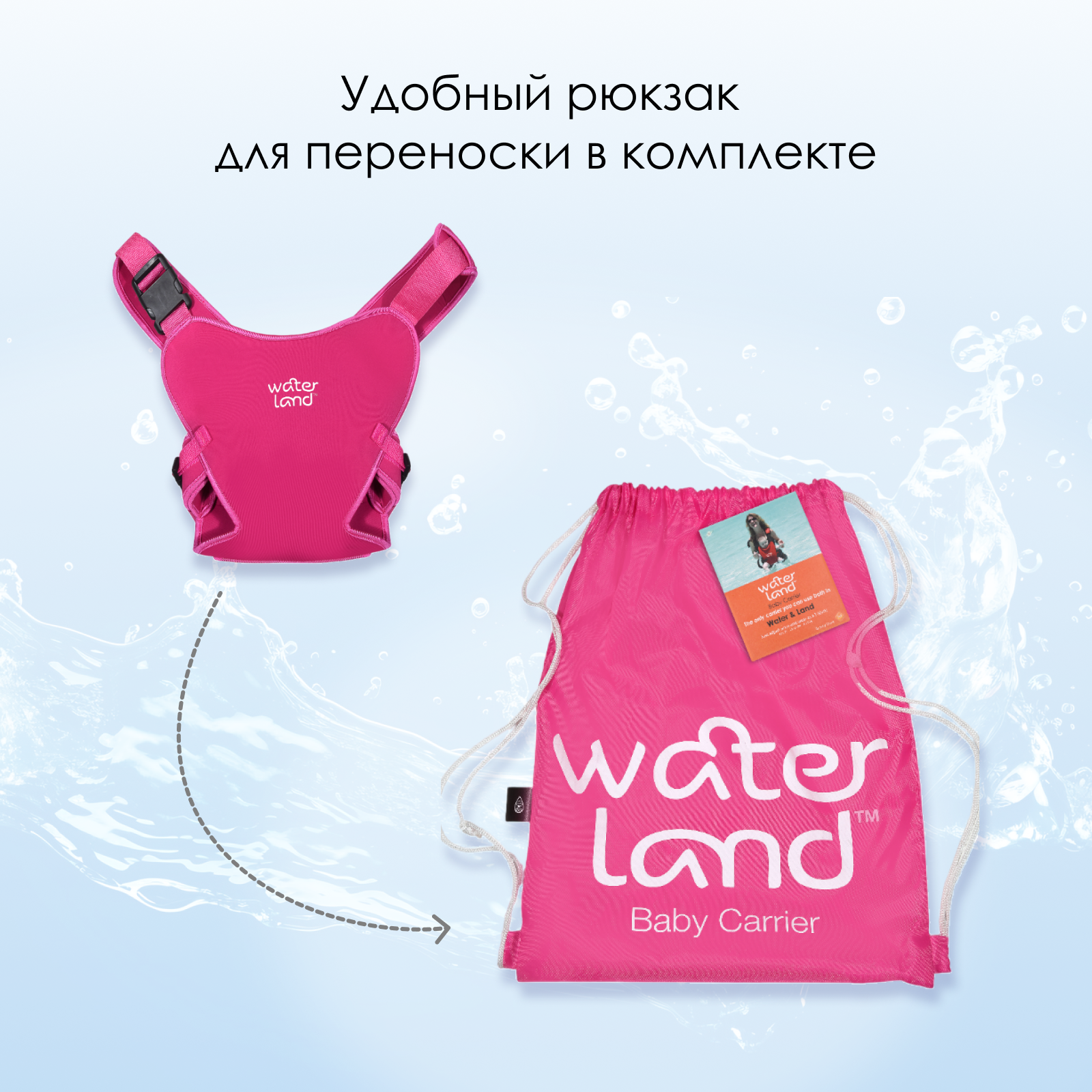 Рюкзак-переноска WaterLand Pink flamingo - фото 6