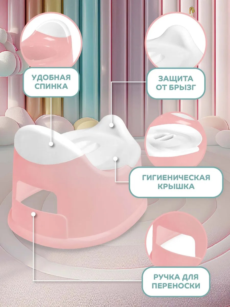 Горшок детский Компания Друзей анатомический с крышкой размер S - фото 3