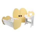 Мебель для кукол Paremo мини 3предмета Желтый PFD120-23M