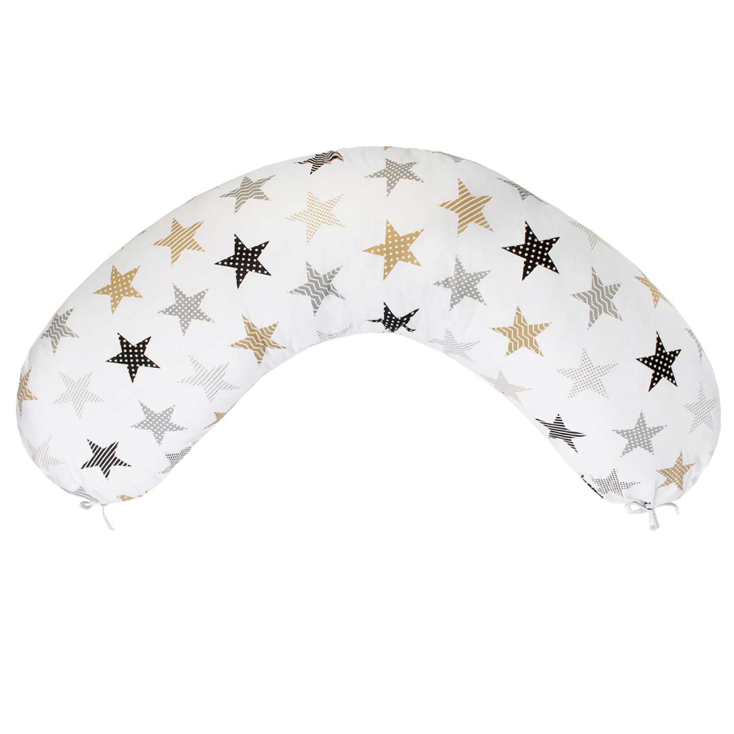 Подушка для беременных AmaroBaby 170х25 Звезды пэчворк белый - фото 7