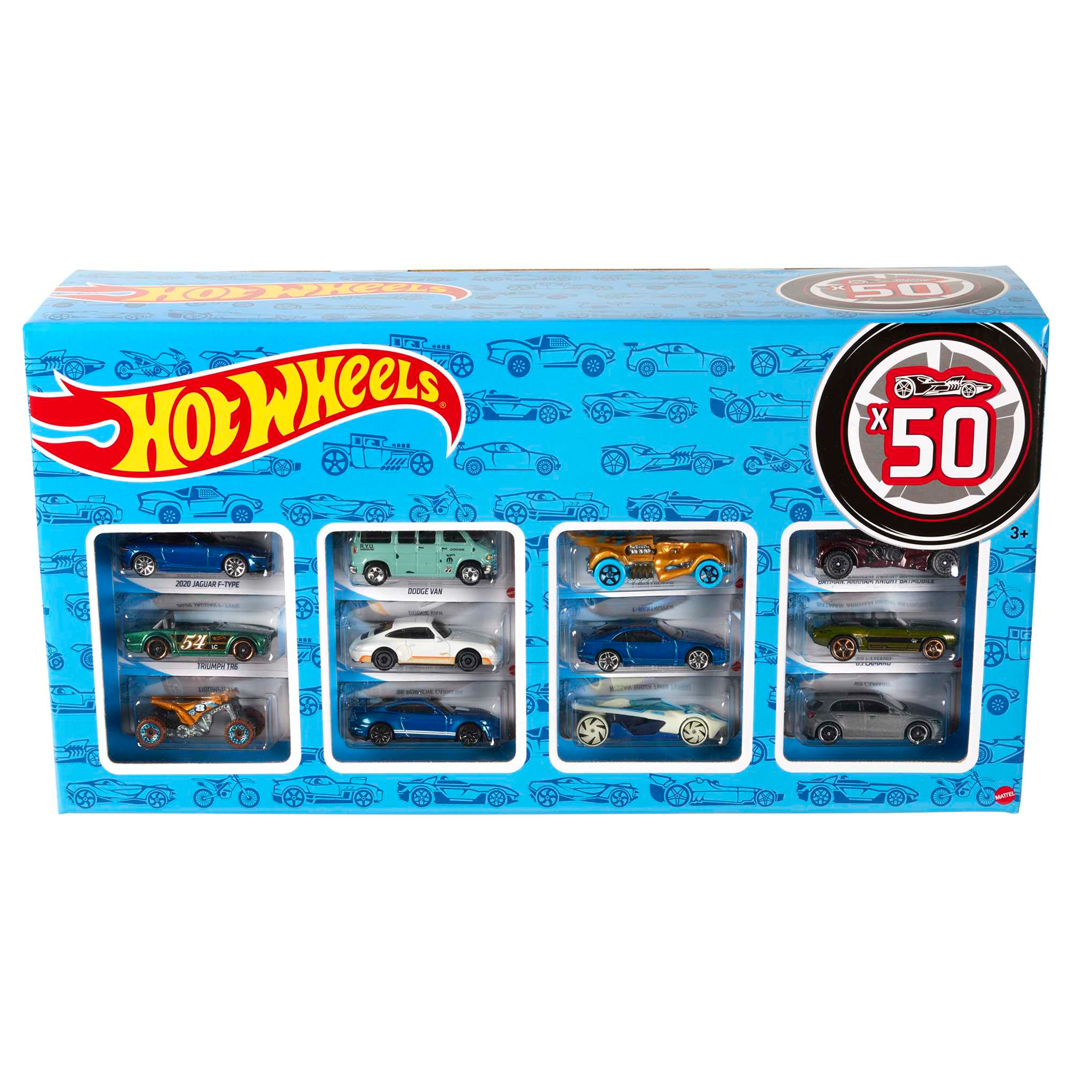 Машинки Hot Wheels Набор из 50 игрушечных машинок в ассортименте серия  Basic купить по цене 16998 ₽ в интернет-магазине Детский мир