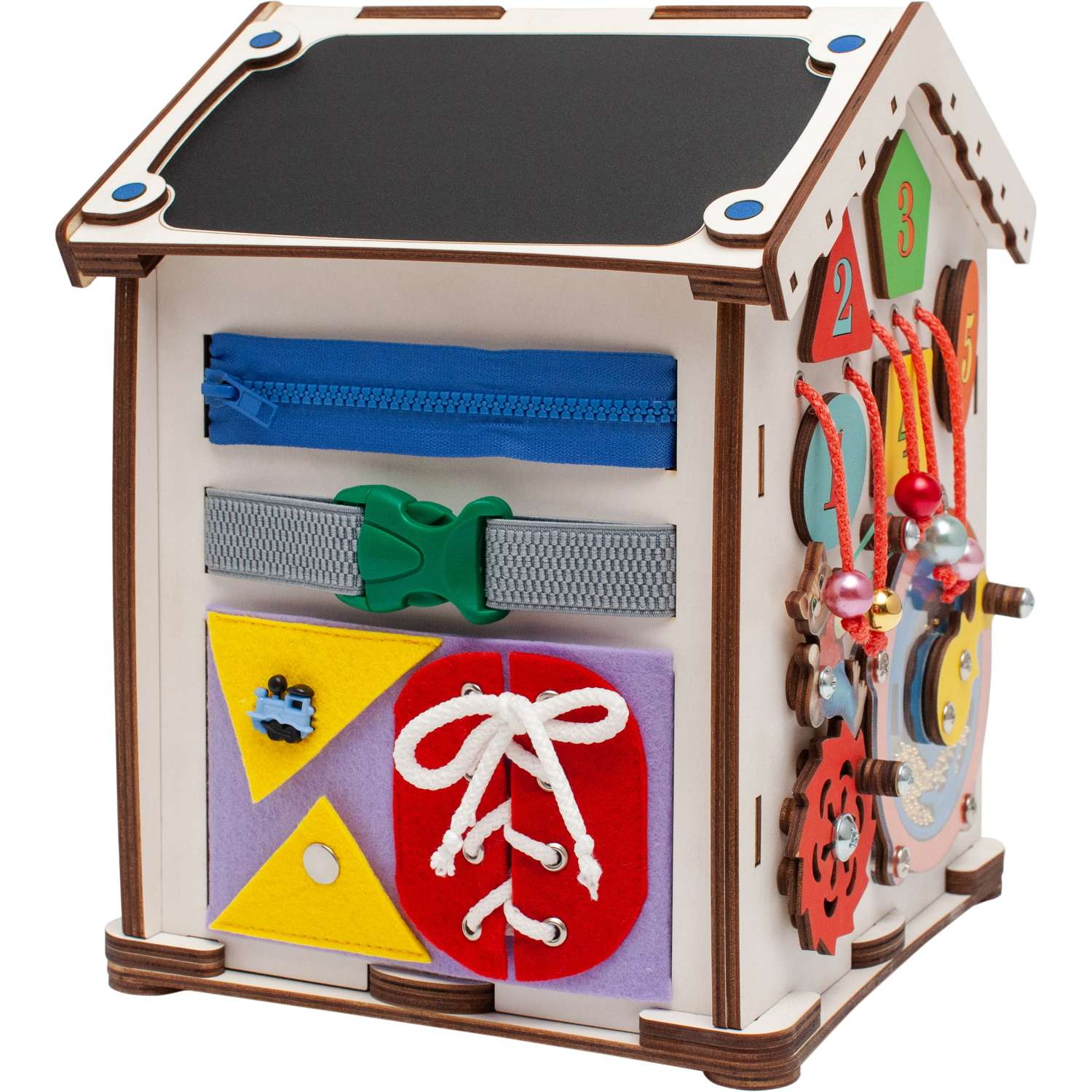 Бизиборд Jolly Kids Развивающий домик со светом «Паровозик» - фото 10