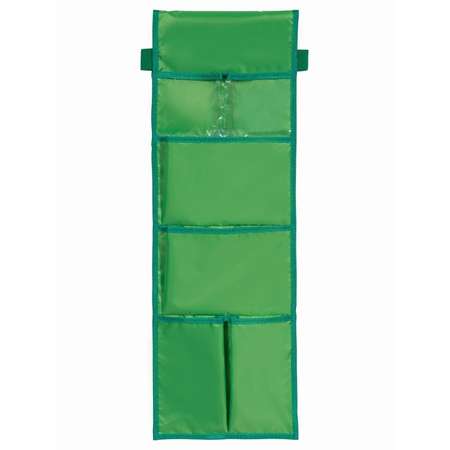 Органайзер LovelyTex в шкафчик для детского сада 6 карманов зеленый