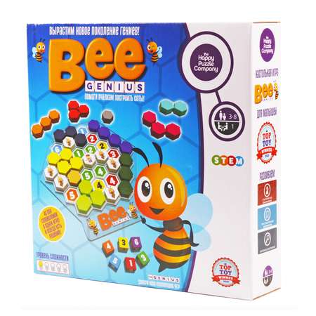 Игра настольная Happy Puzzle логическая головоломка для малышей Гениальная Пчела