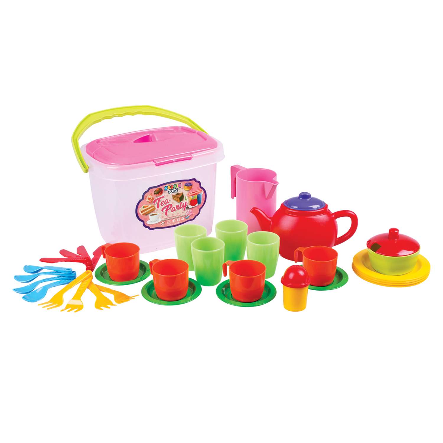 Набор для чаепития игрушечный Zarrin Toys Корзинка 35 предметов - фото 2