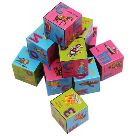 Кубики пластиковые Рыжий кот Азбука со сказками К12-0286