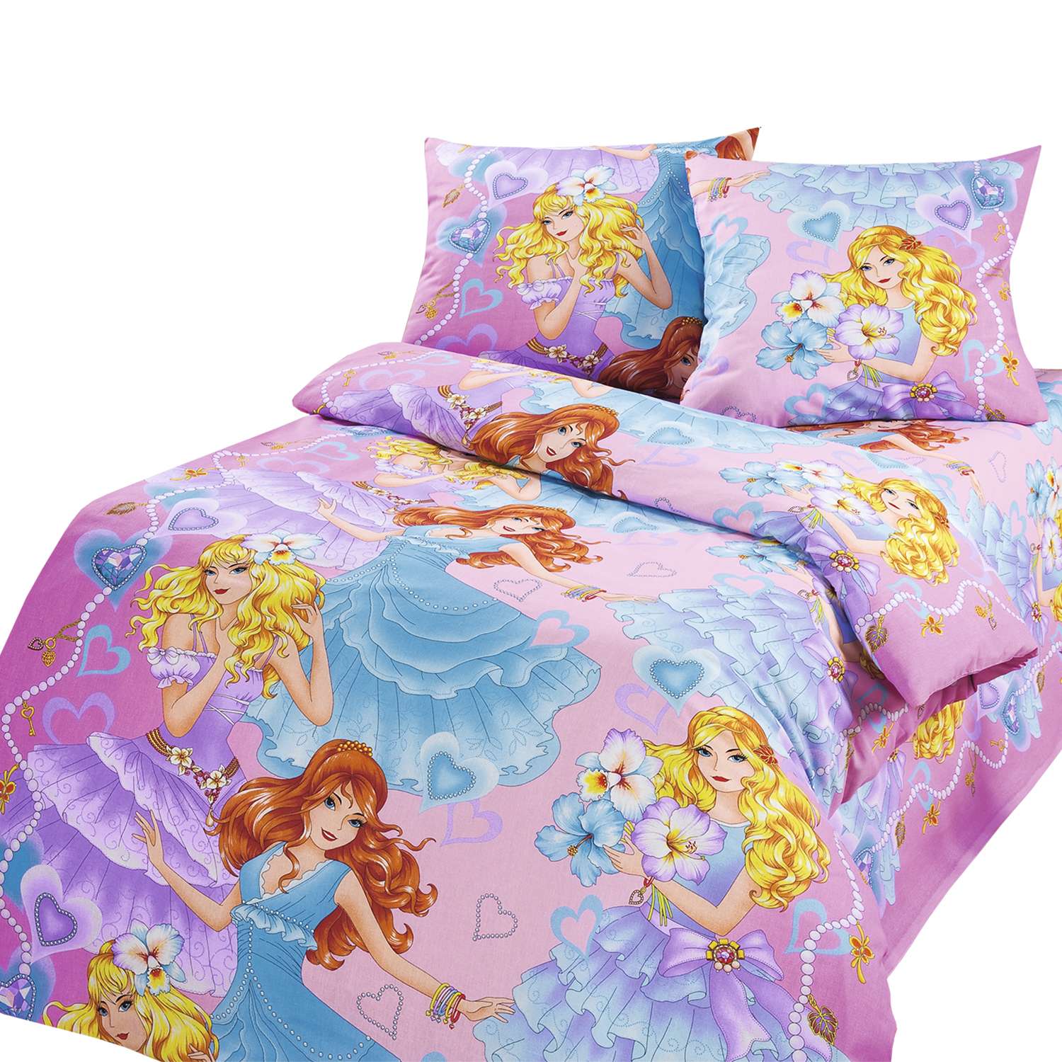 Комплект постельного белья MILANIKA Принцесса 3 предмета 1.5 спальный - фото 1