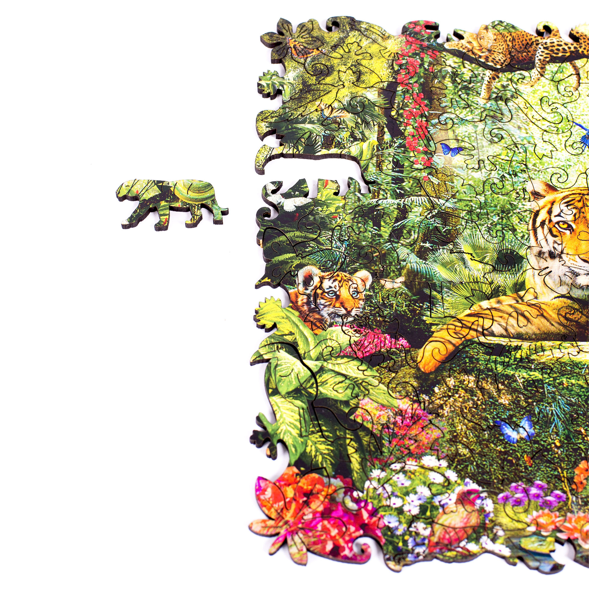 Деревянный пазл ZUFA Тигр в джунглях М - фото 6