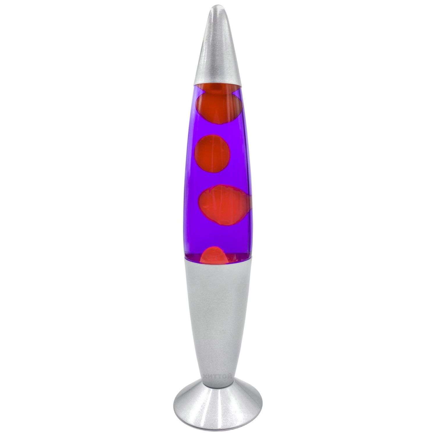 Светильник HitToy Лава-Лампа Классик 41 см Серебро Фиолетовый и Желтый - фото 1
