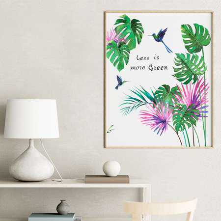 Наклейки интерьерные deVENTE Tropical leaves. 45x30 см