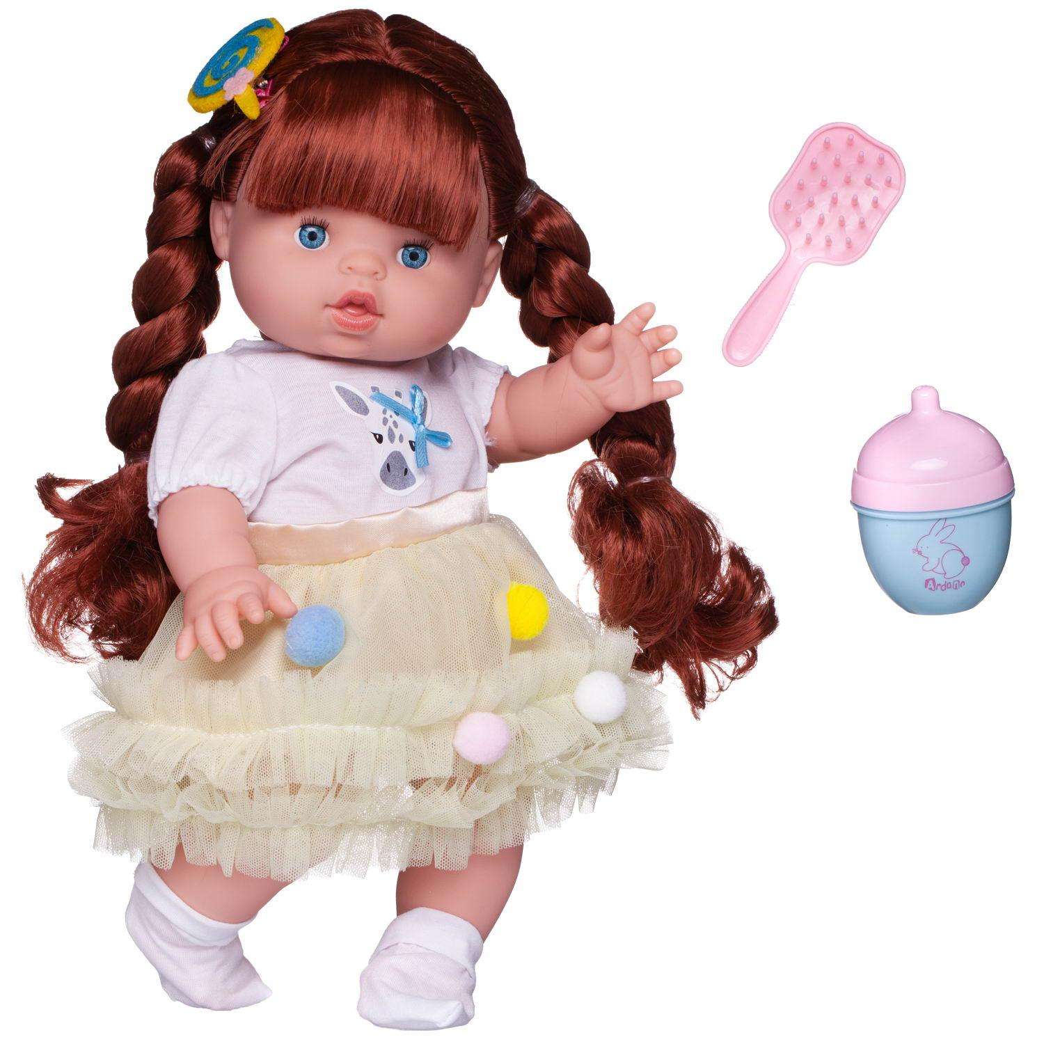 Кукла-пупс Junfa Baby Ardana в платье с бледнозеленой воздушной юбкой с аксессуарами 32см WJ-21843 - фото 1