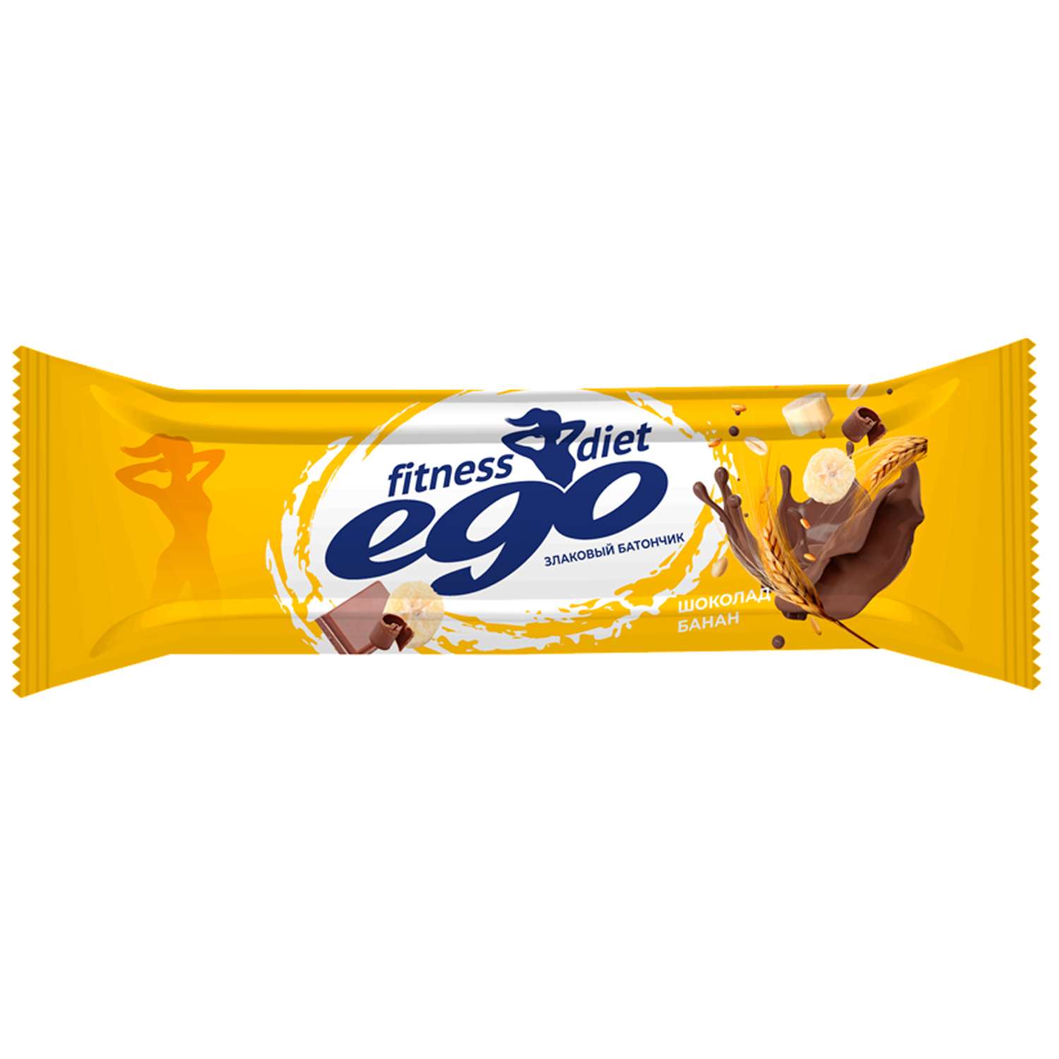 Батончик злаковый Ego fitness гранола-банан с молочным шоколадом с витаминами и железом 27г - фото 1