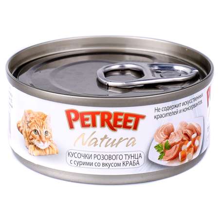 Влажный корм для кошек Petreet 0.07 кг тунец (полнорационный)