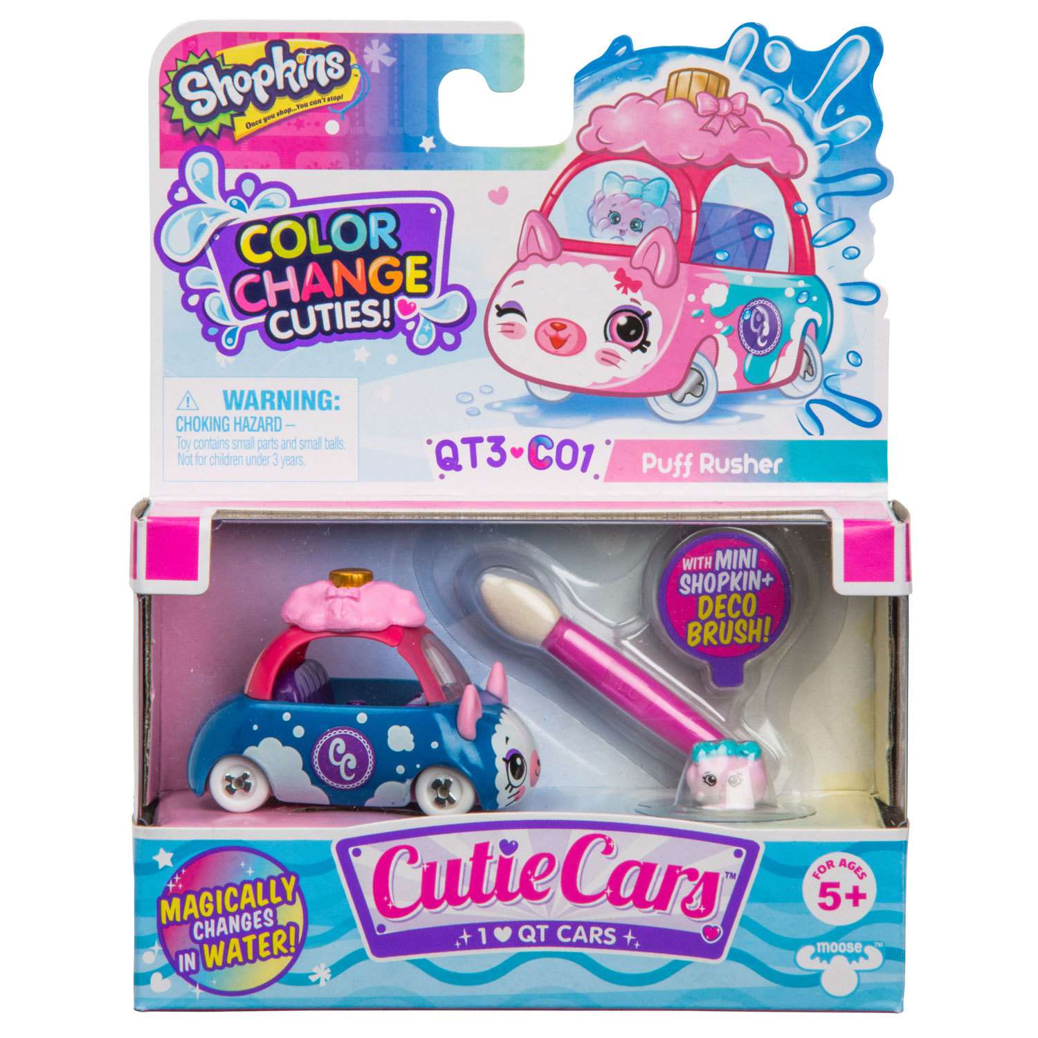 Машинка Cutie Cars Пуховка для пудры меняющая цвет с кисточкой 57133 - фото 2