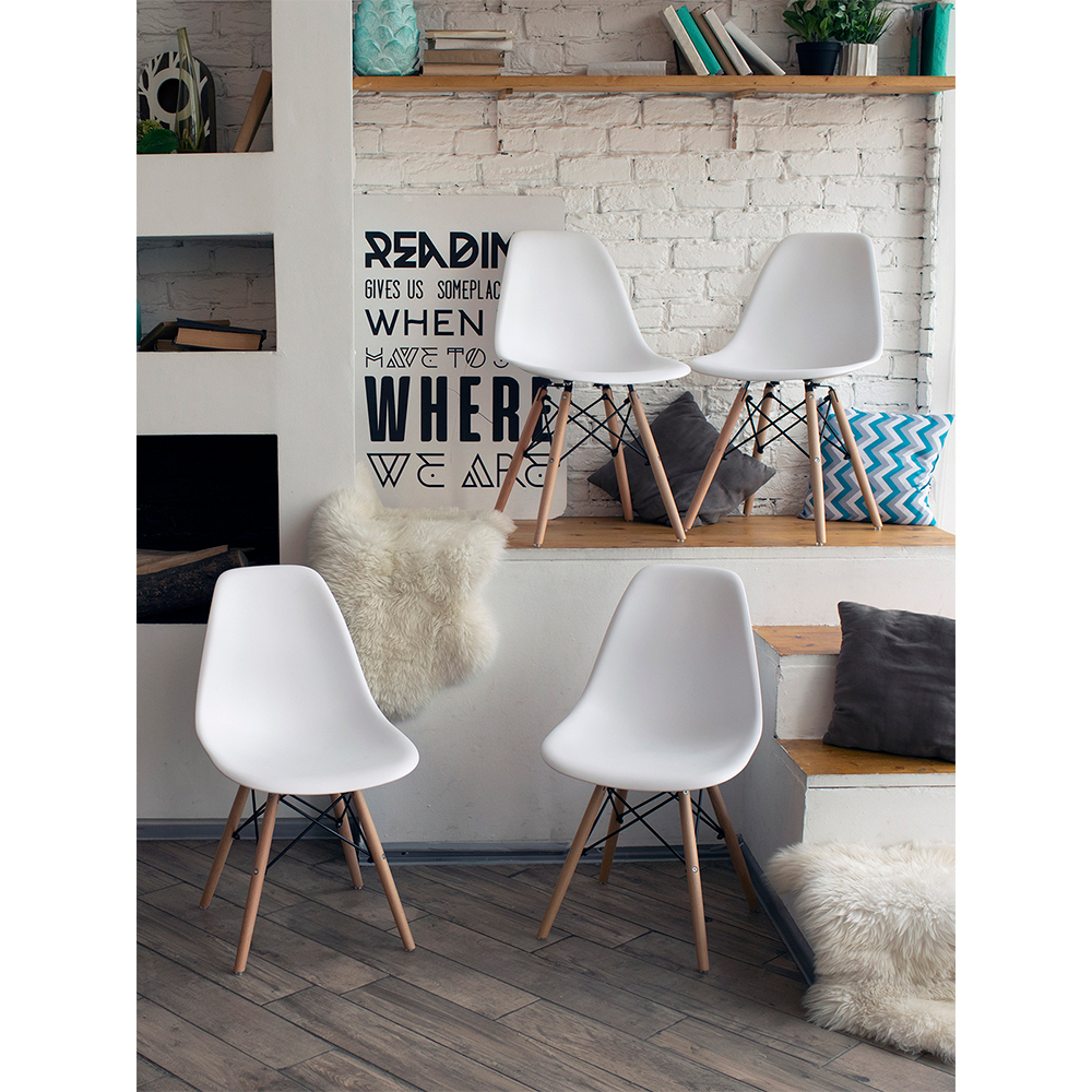 Комплект стульев Stool Group DSW Style белый - фото 3