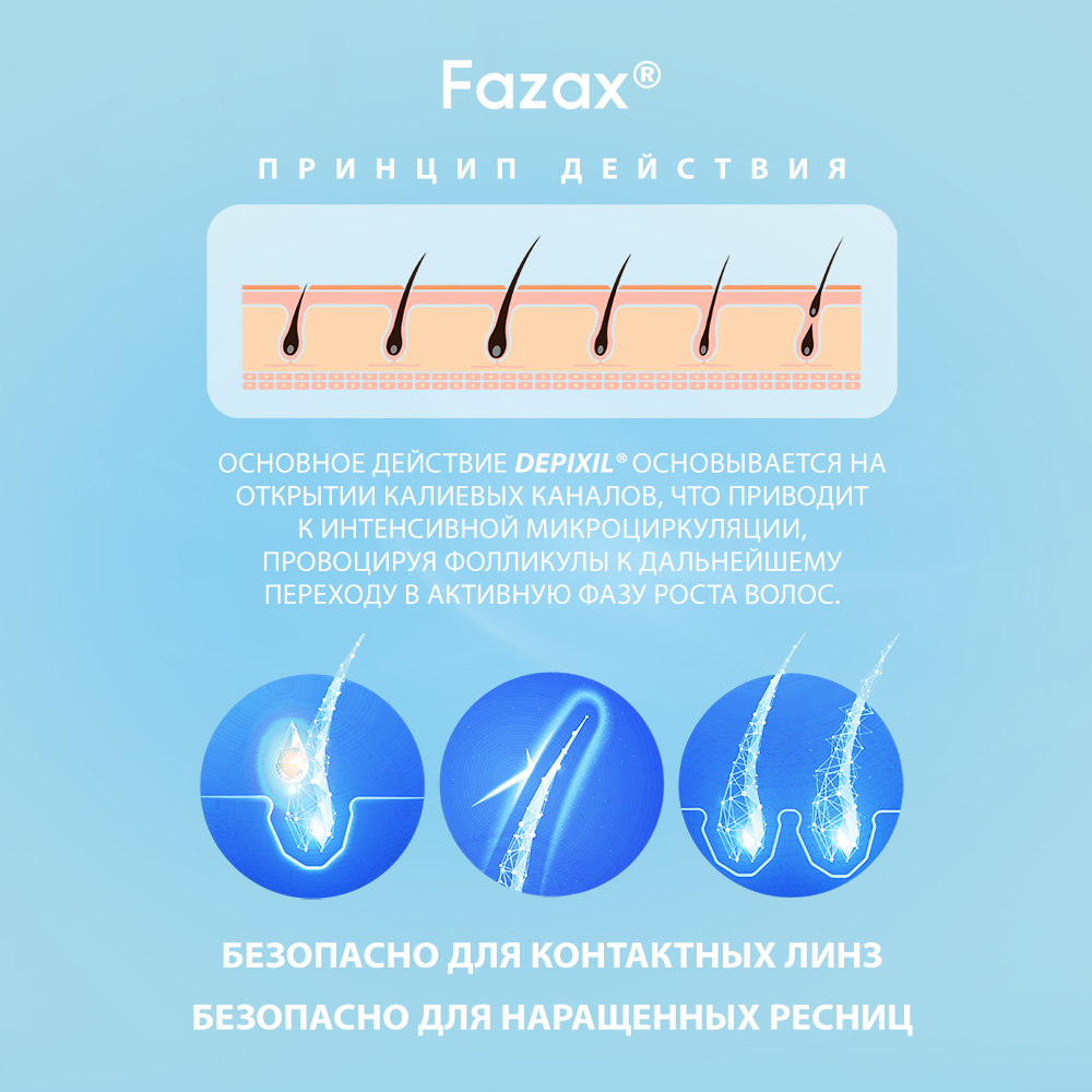 Средство для роста волос 4х8мл Fazax ФЗГ003 - фото 7