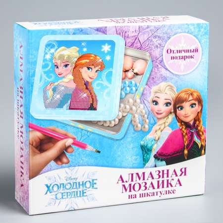 Алмазная мозаика Disney на шкатулке Анна и Эльза Холодное сердце