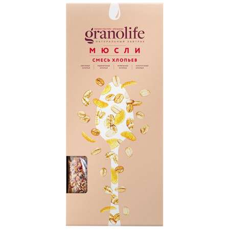 Мюсли Granolife хлопья 4злака 400г