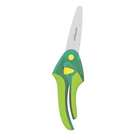 Ножницы KEYROAD Easy-open 15.4 см школьные автооткрытие закругленные лезвия зеленые блистер