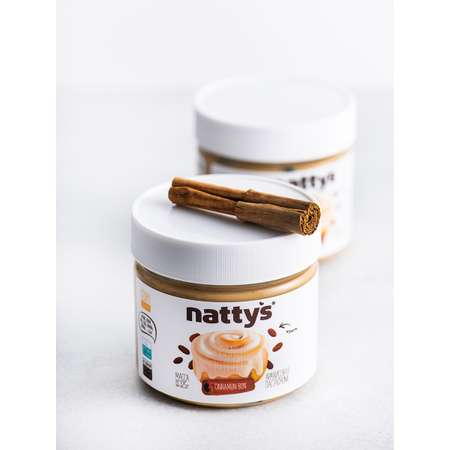 Паста арахисовая Nattys Cinnamon Bun с изюмом и корицей 325 г