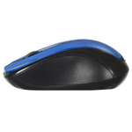 Мышь OKLICK 675MW черный/синий оптическая (800dpi) беспроводная USB (2but)