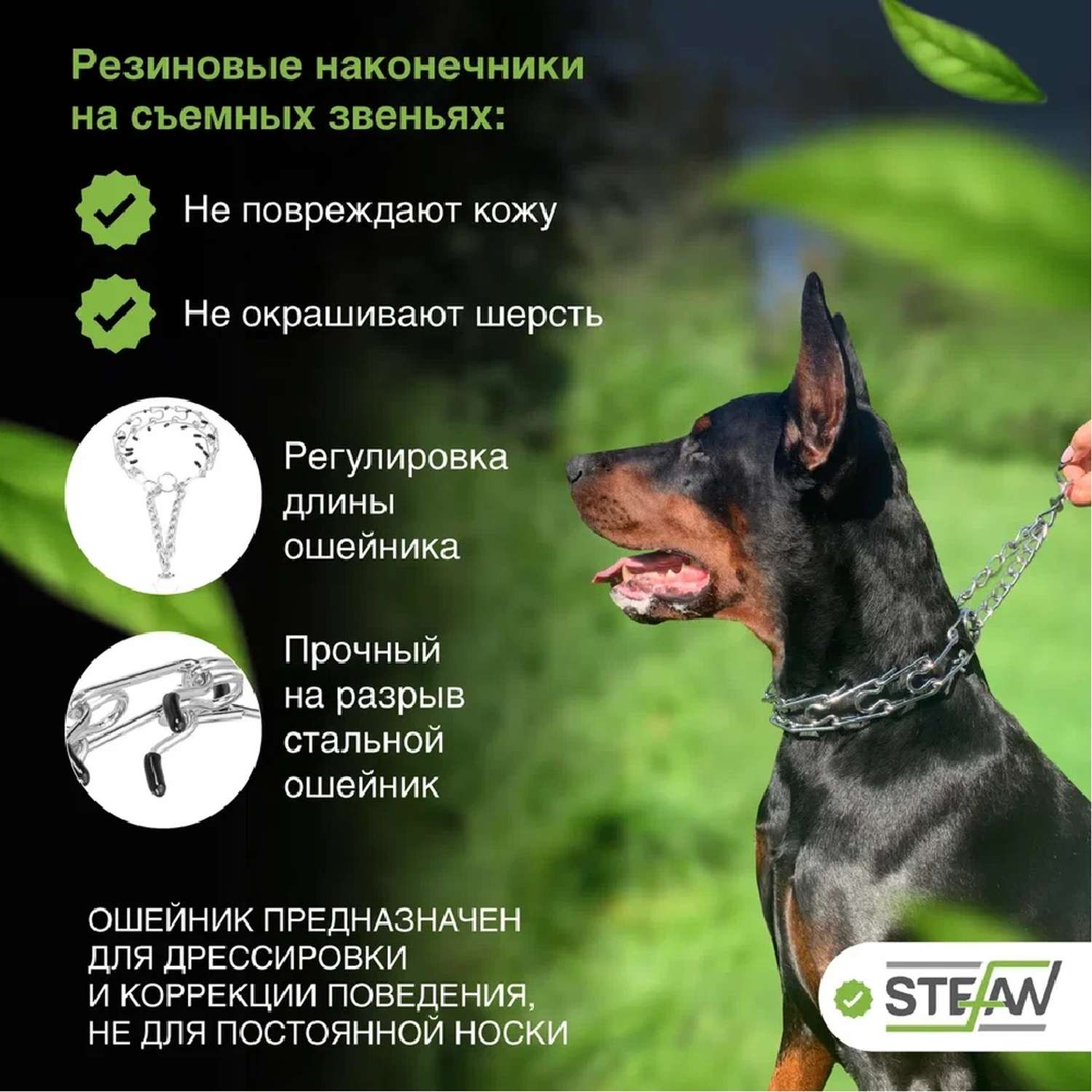 Ошейник для собак Stefan строгий XL 4.0X60 - фото 2