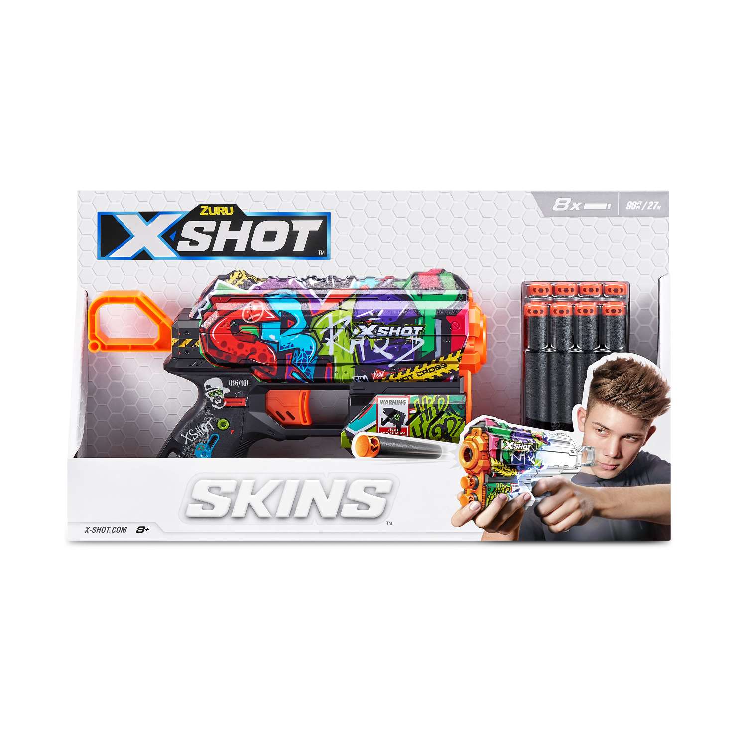 Набор для стрельбы X-SHOT  Скинс флакс Граффити 36516B - фото 12
