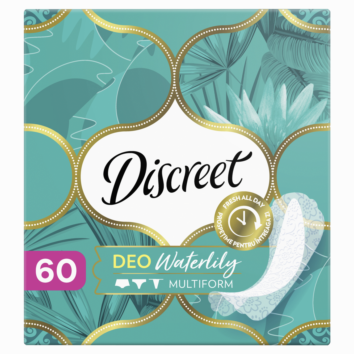 Прокладки гигиенические Discreet Deo Water Lily Multiform Trio на каждый день 60шт - фото 1