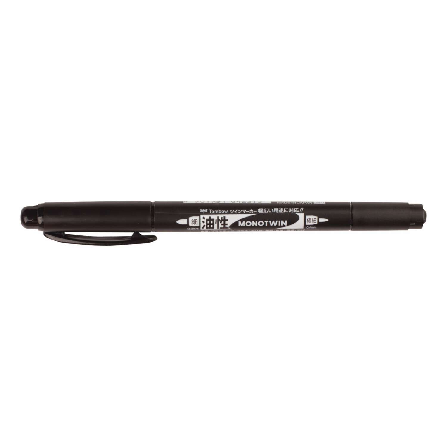Ручка капиллярная Tombow MONO Twin двусторонний 0.8мм и 0.4мм - фото 1